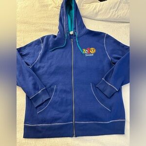 Disney Parks Authentic Men's Blue 2020 Full Zip Hoodie Sweatshirt 2XL